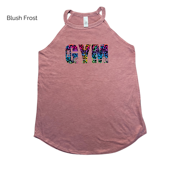 The gym rainbow leopard tank - Liberte Lifestyles fitness tanks