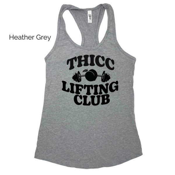 Thicc Lifting Club Racerback Tank - Liberte Lifestyles Fitness Apparel