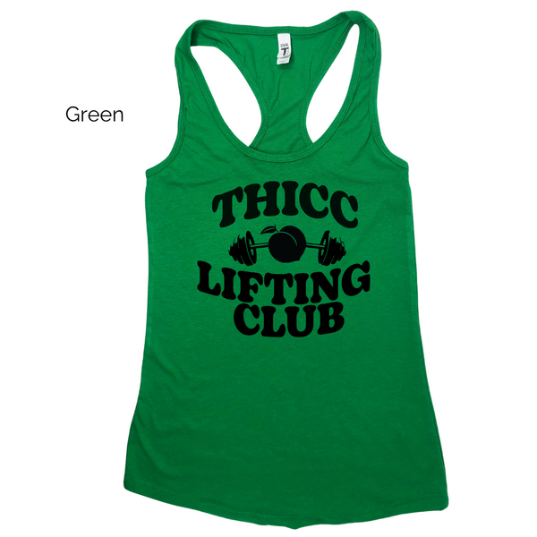 Thicc Lifting Club Racerback Tank - Liberte Lifestyles Fitness Apparel