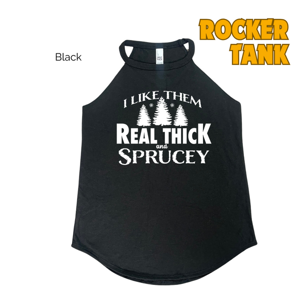 I like them real thick and sprucey tank - Liberte Lifestyles Christmas workout tanks