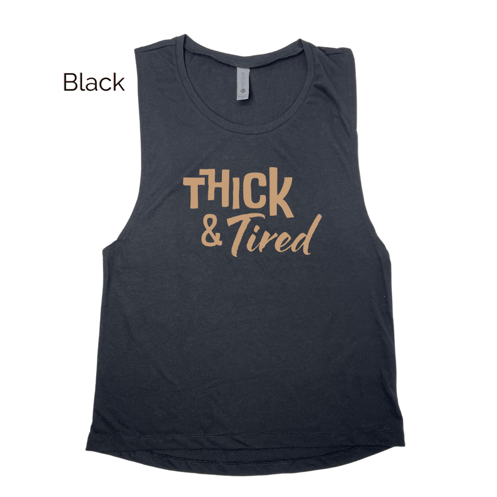 thik & tired muscle tank - liberte lifestyles gym fitness apparel & accessories
