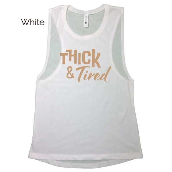 thik & tired muscle tank - liberte lifestyles gym fitness apparel & accessories
