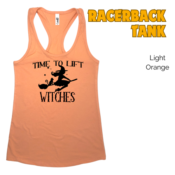 Time to Lift Witches Racerback - Light Orange - FINAL SALE