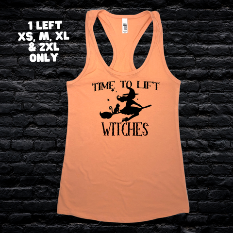 Time to Lift Witches Racerback - Light Orange - FINAL SALE