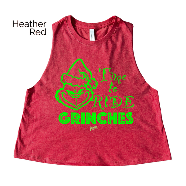 Time to ride christmas workout tank. Liberte Lifestyles Christmas gym tank.