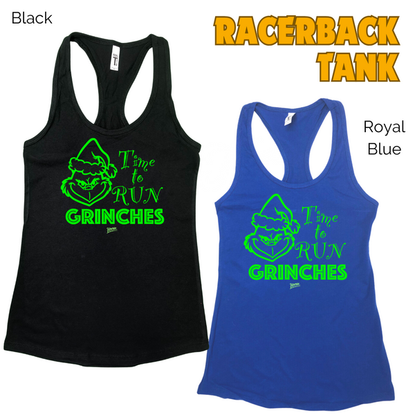 TIME TO RUN GRINCHES TANK - LIBERTE LIFESTYLES FITNESS TANKS