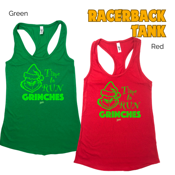 TIME TO RUN GRINCHES TANK - LIBERTE LIFESTYLES FITNESS TANKS