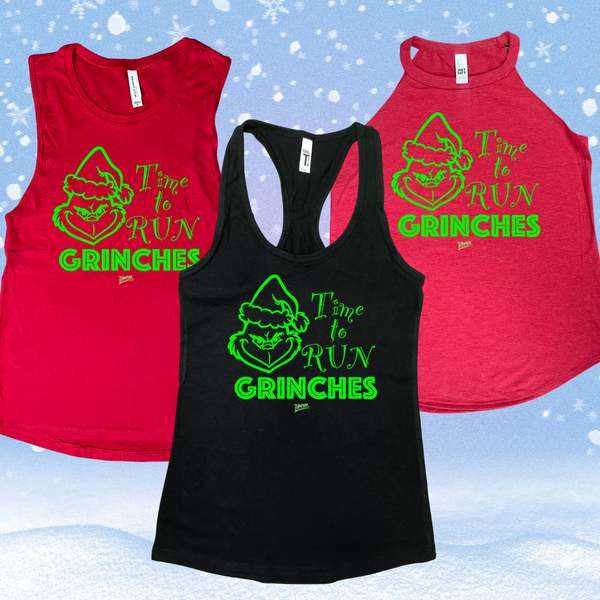 TIME TO RUN GRINCHES TANK - LIBERTE LIFESTYLES FITNESS TANKS