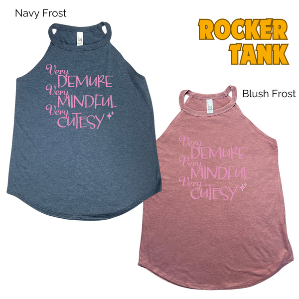 Very demure very mindful very cutesy gym tank - Liberte Lifestyles fitness tees