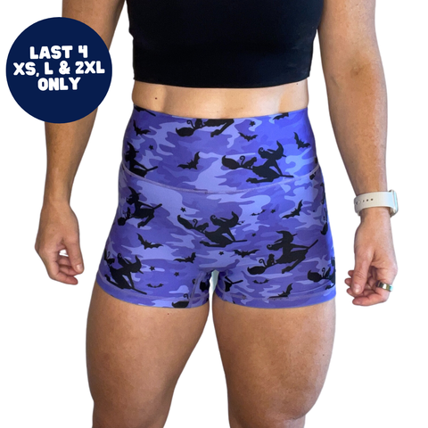 Bewitching Camo 3" Sporty Shorts - FINAL SALE - XS, L & 2XL only