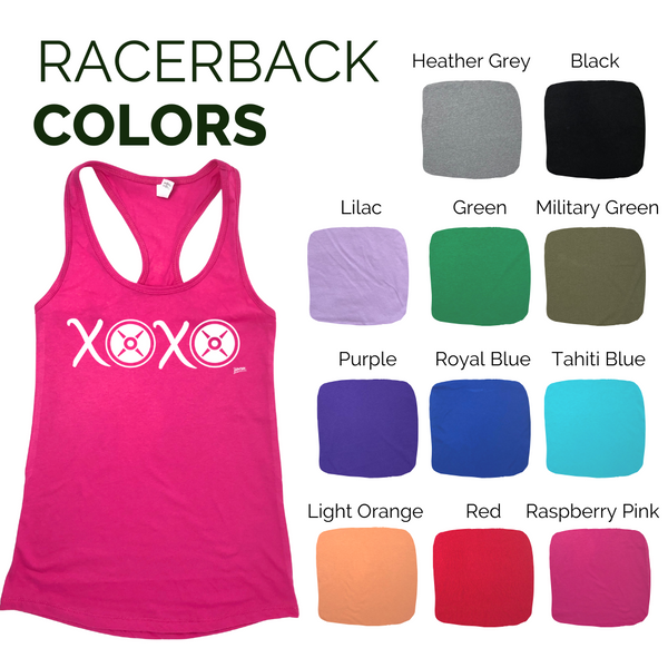 xoxo love to lift valentines day tank - liberte lifestyles gym fitness apparel and accessories