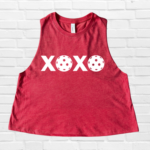 XOXO Pickleball crop tank - Liberte Lifestyles Pickleball tanks and tops