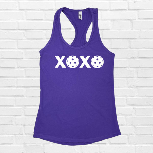 XOXO Pickleball racerback tank _ liberte Lifestyles Pickleball tops