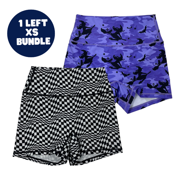 XS Shorts Bundle - 3" Bewitching Camo & 4" Checkered Illusion