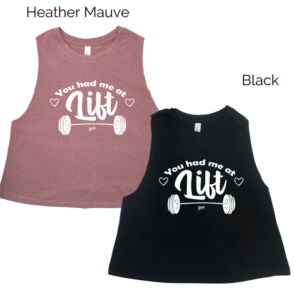 You had me at lift crop tank - Liberte Lifestyles Fitness tees