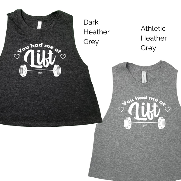 You had me at lift crop tank - Liberte Lifestyles Fitness tees