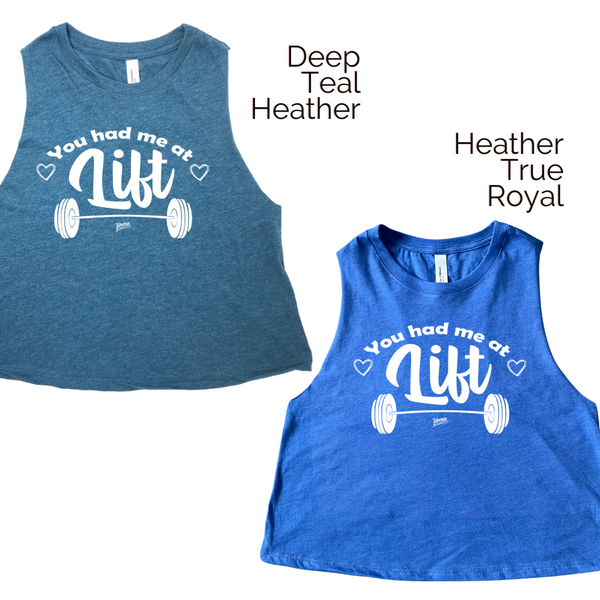 You had me at lift crop tank - Liberte Lifestyles Fitness tees