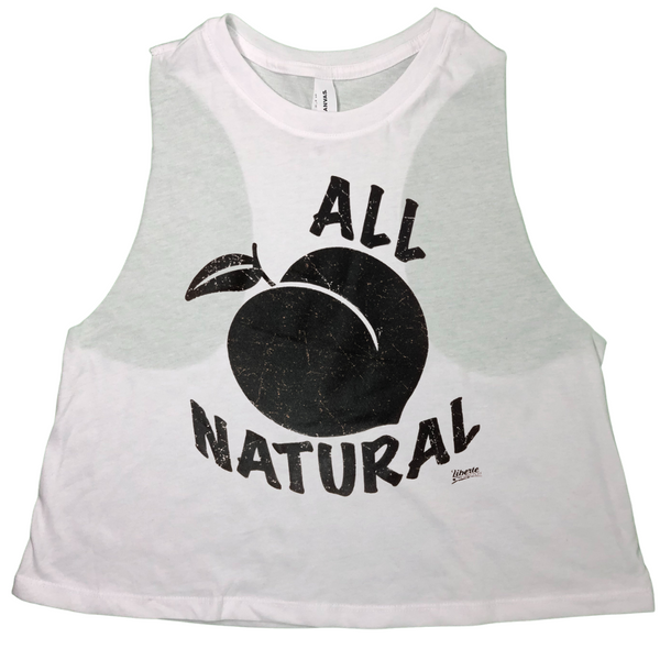 Liberte Lifestyles Gym Liftiness fitness apparel an dAccessories - all natural peach crop tank