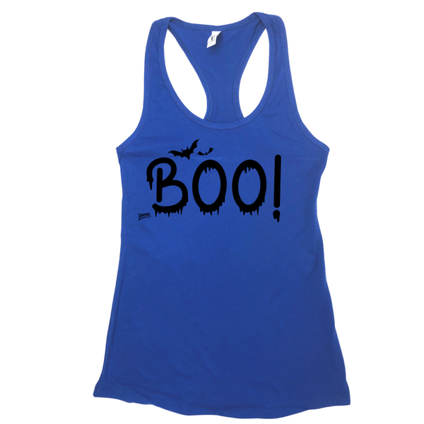 Liberte Lifestyles Boo Racerback tank for Halloween workout or  wood - crossfit weightlifting gym fitness apparel and accessories