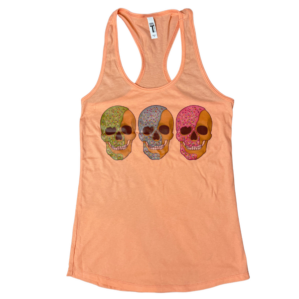 Liberte Lifestyles Frosted Skulls Racerback tank - fitness apparel & accessories for gym crossfit weightlifting