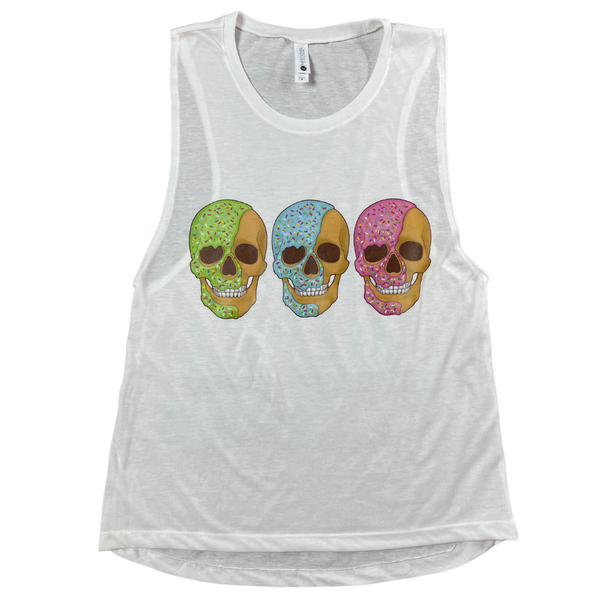 Liberte Lifestyles Frosted Skulls Muscle tank - gym fitness apparel & accessories