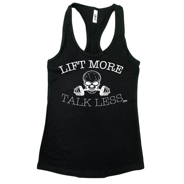 Liberte Lifestyles Gym Fitness Apparel & accessories - Lift More Talk Less Racerback Tank