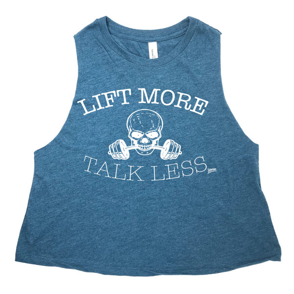 Liberte Lifestyles Gym Fitness Apparel - Lift More Talk Less Crop tank