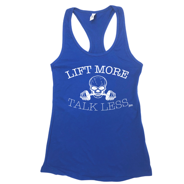 Liberte Lifestyles Gym Fitness Apparel & accessories - Lift More Talk Less Racerback Tank