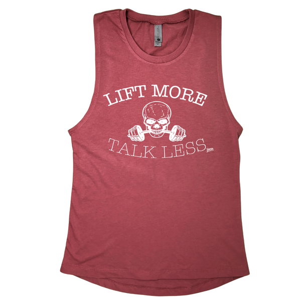 Liberte Lifestyles Gym Fitness Apparel for Crossfit Gym Weightlifting - Lift More Talk Less Muscle Tank