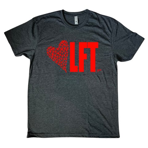Liberte Lifestyles Love to Lift T-shirt for gym fitness crossfit weightlifting valentines day woo