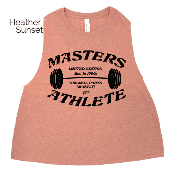 Masters athlete crop tank - crossfit masters tank - Liberte lifestyles gym fitness apparel and accessories