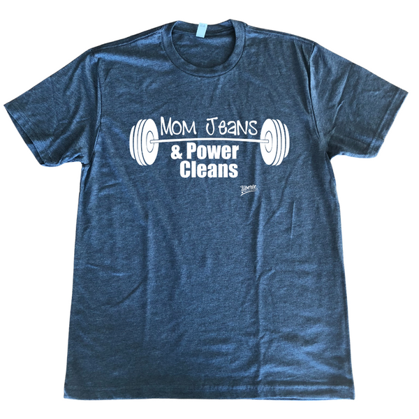 Liberte Lifestyles Gym Fitness Tshirts and apparel - Mom jeans and power cleans 