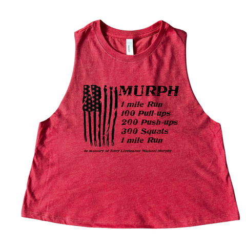 Murph crop tank - crossfit murph wod shirt - Liberte Lifestyles gym fitness apparel
