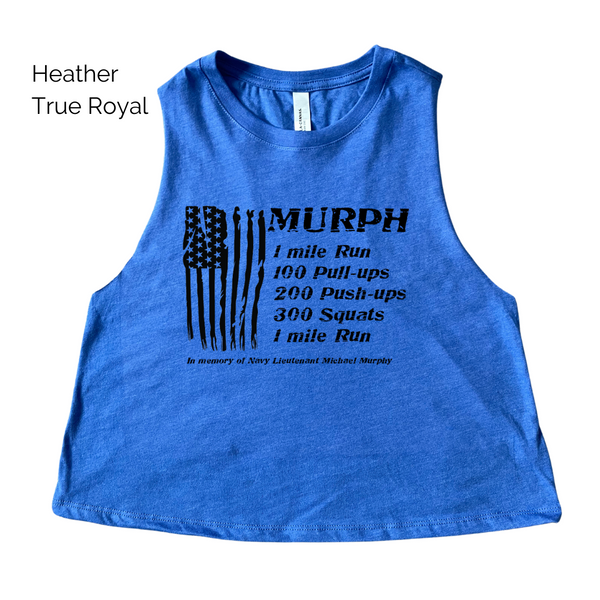 Murph crop tank - crossfit murph wod shirt - Liberte Lifestyles gym fitness apparel