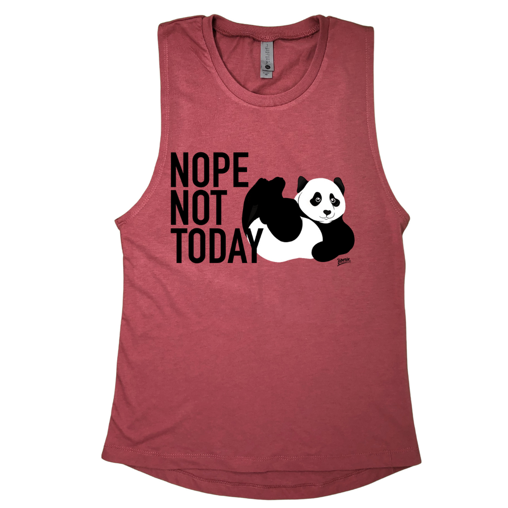 Liberte Lifestyles Gym Fitness Apparel & Accessories - nope not today panda muscle tank for crossfit weightlifting casual 