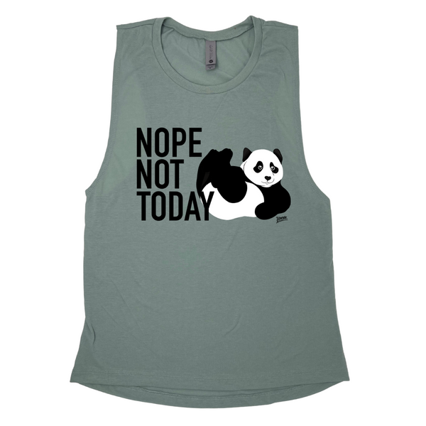 Liberte Lifestyles Gym Fitness Apparel & Accessories - nope not today panda muscle tank for crossfit weightlifting casual 