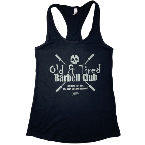 Liberte Lifestyles Gym fitness apparel and accessories - Crossfit masters old and tired barbell club racerback tank