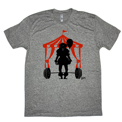 LIBERTE LIFESTYLES gym weightlifting t-shirt apparel Pennywise IT clown 