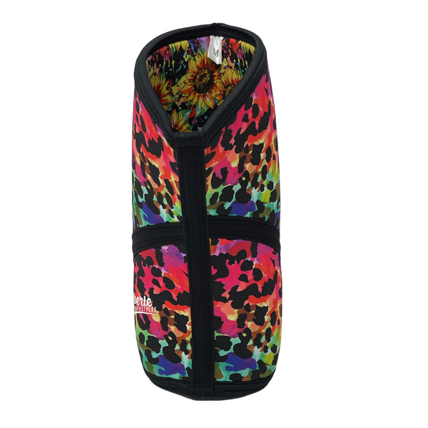 Liberte Lifestyles Knee Sleeves and Fitness Accessories for Crossfit weightlifting powerlifting - rainbow leopard sunflower