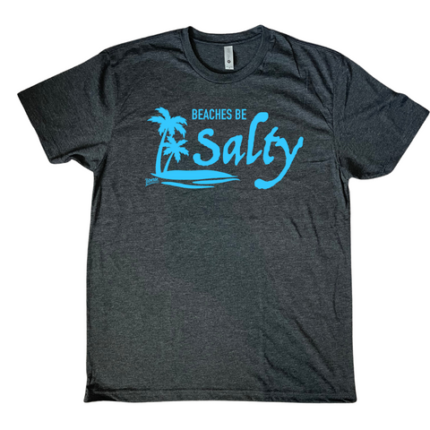 Liberte Lifestyles Gym fitness apparel & accessories - beaches be salty t-shirt for gym weightlifting 