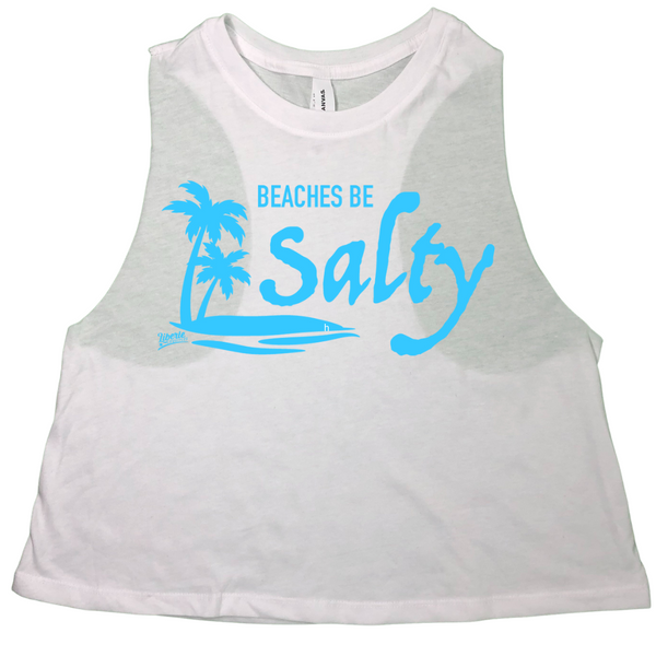 Liberte Lifestyles Gym Fitness Apparel & Accessories for gym crossfit weightlifting beaches be salty crop tank