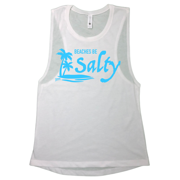 Liberte Lifestyles Gym Fitness Apparel & Accessories for Crossfit weightlifting - beaches be salty muscle tank 