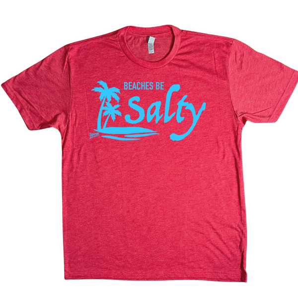 Liberte Lifestyles Gym fitness apparel & accessories - beaches be salty t-shirt for gym weightlifting 