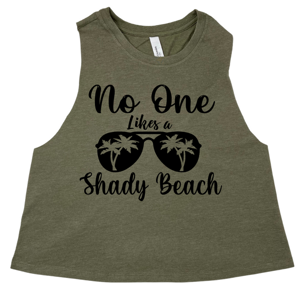 Liberte Lifestyles Gym fitness apparel & accessories for crossfit and weightlifting - no one likes a shady beach crop tank