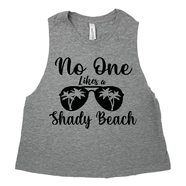 Liberte Lifestyles Gym fitness apparel & accessories for crossfit and weightlifting - no one likes a shady beach crop tank
