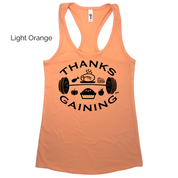 Thankgiving gym top - thanksgaining crossfit tank - Liberte Lifestyles Gym Fitness Apparel & Accessories