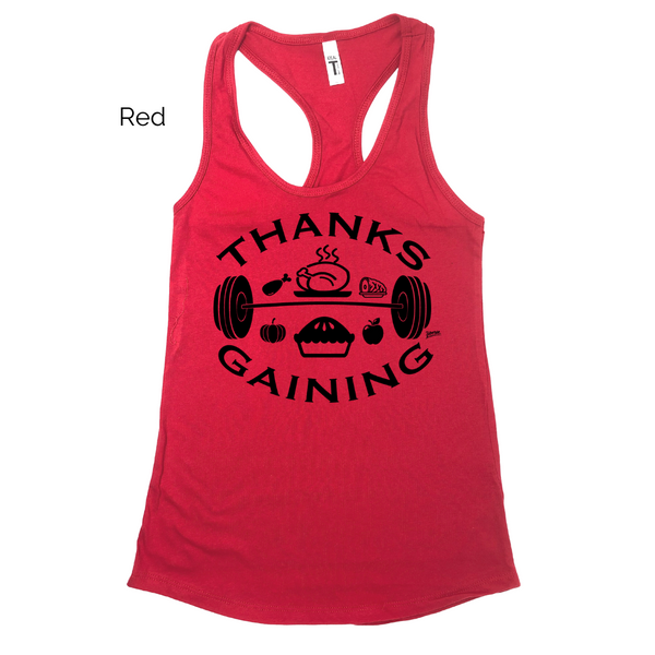 Thankgiving gym top - thanksgaining crossfit tank - Liberte Lifestyles Gym Fitness Apparel & Accessories