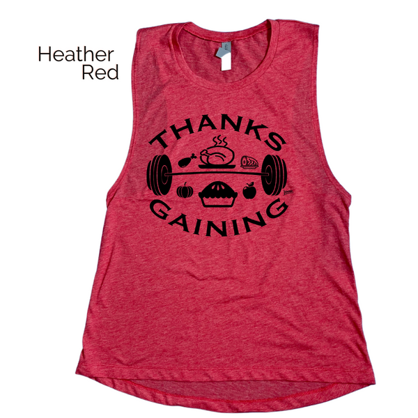 Thanksgiving workout tank - thanksgaining - Liberte Lifestyles Gym Fitness Apparel & Accessories
