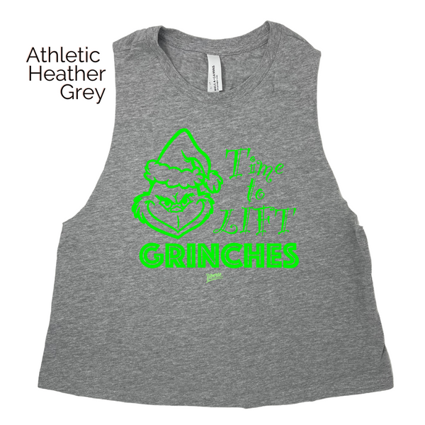 Time to lift grinches christmas workout tank for weightlifting crossfit