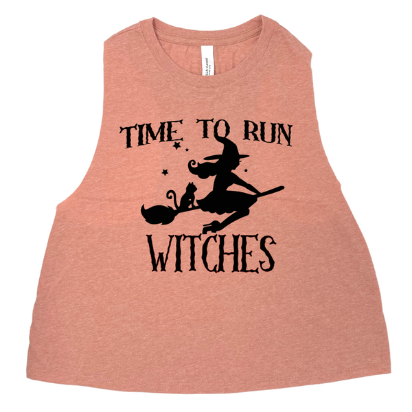 Time to Run Witches Crop Tank